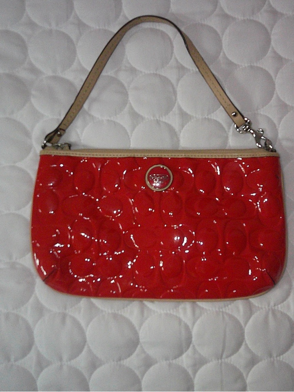 Red Patent Leather Shoulder Bag by Coach